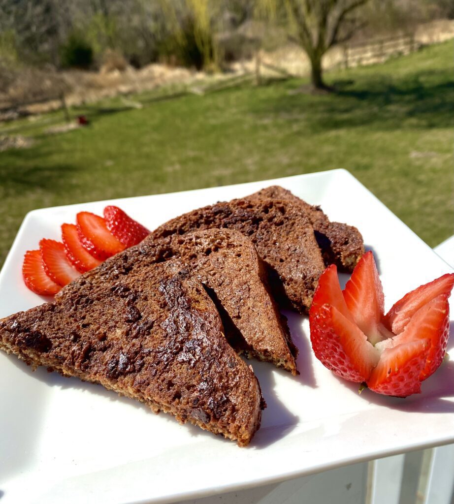 delicious low carb bread keto brownie batter french toast, keto french toast