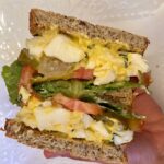 low carb and low calorie egg salad sandwich crispy